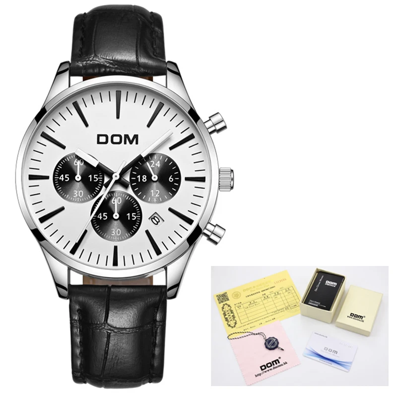 M-635L-7M DOM Relogio Masculino Для мужчин часы Роскошные известный бренд Мужская Мода Повседневное часы военные Кварцевые наручные часы M-635 - Цвет: M-635L-7M