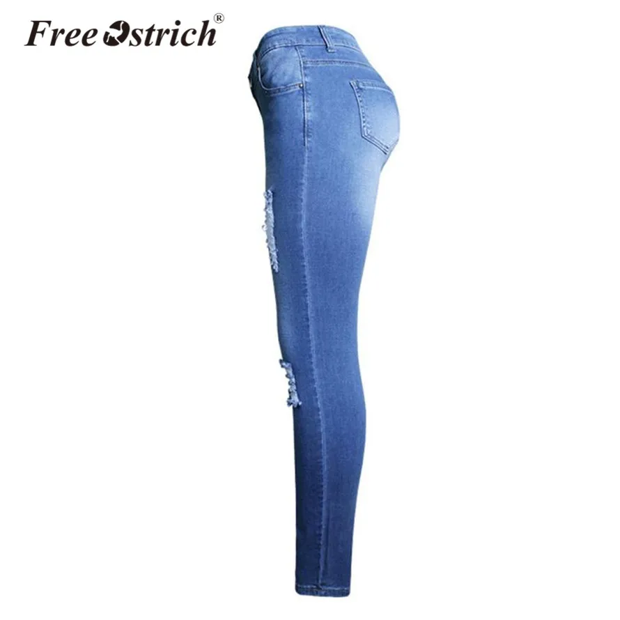 Женские потертые джинсы карандаш рваные размера плюс модель 2018 Sep28|jeans for women|women