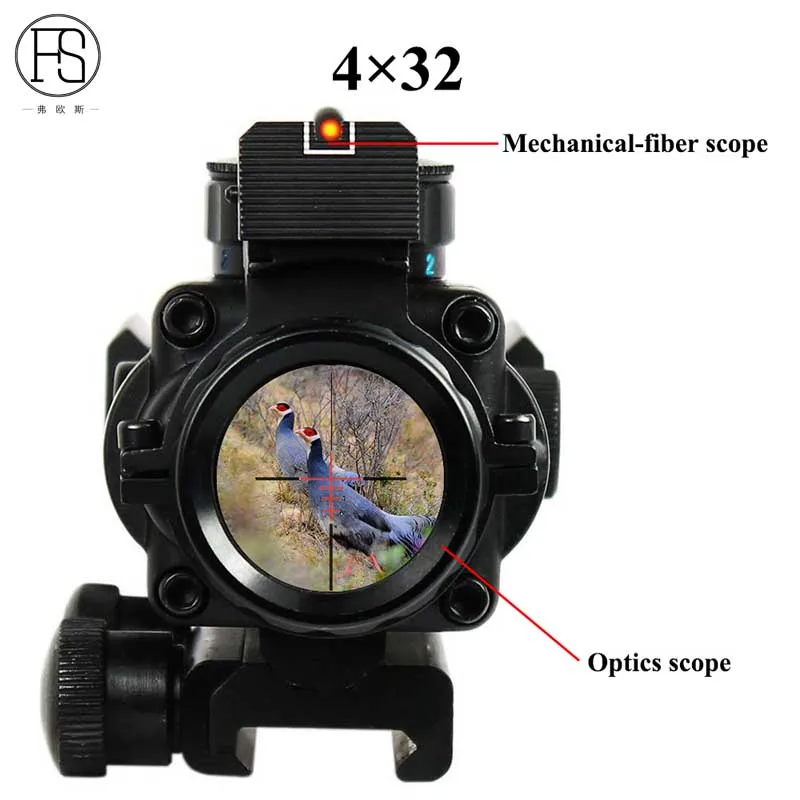 Лидер продаж тактический прицел 4x32 передней и задней винтовки охотничий