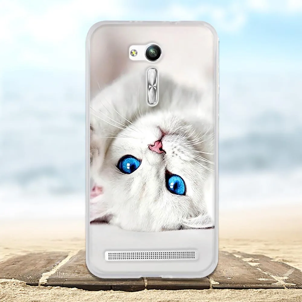 ZB552KL Case For Asus Zenfone GO Phone Cases 3D Cat Cute Fundas Coque Soft Silicone TPU Bags Shell Cover | Мобильные телефоны и