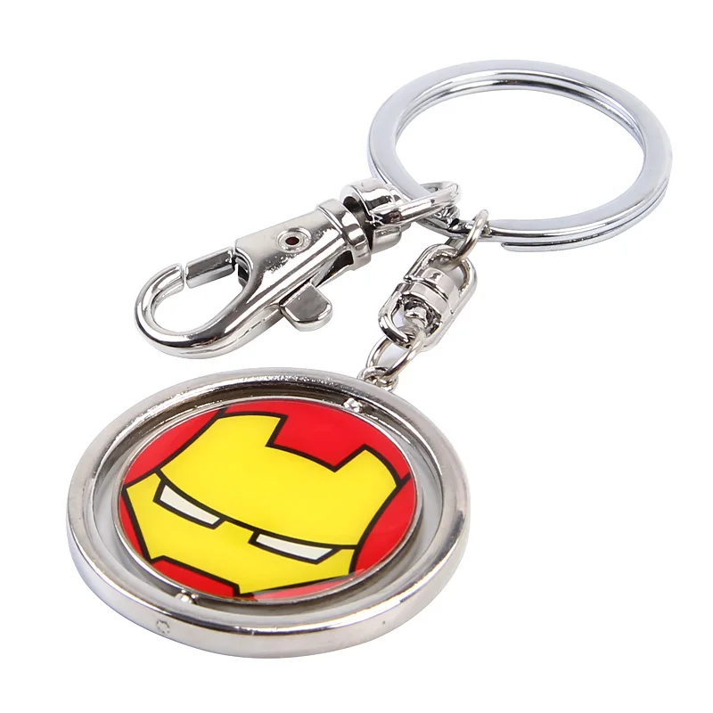 iron-man Милый мультфильм цинковый сплав Подарочный Брелок для ключей брелок для женщин девочек с мешком фигурка подвески части ключ кошельки - Цвет: iron-man