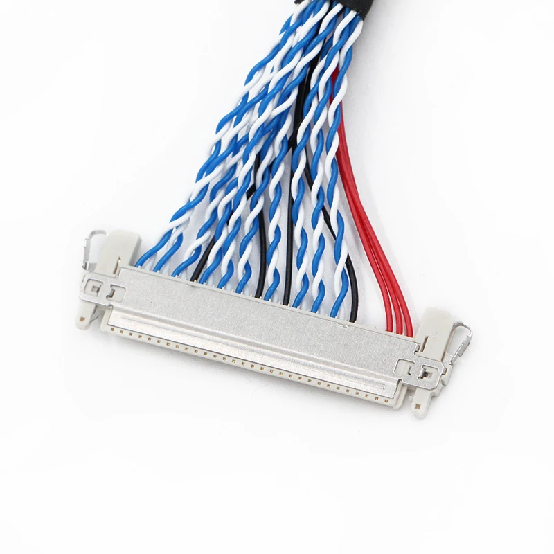 250 мм/450 мм с крючками LVDS кабель FIX-30P-D8 фиксации 30 контактов D8 двойной 2ch 8bit 1,0 мм шаг для 17-21 ЖК-дисплей панель контроллера