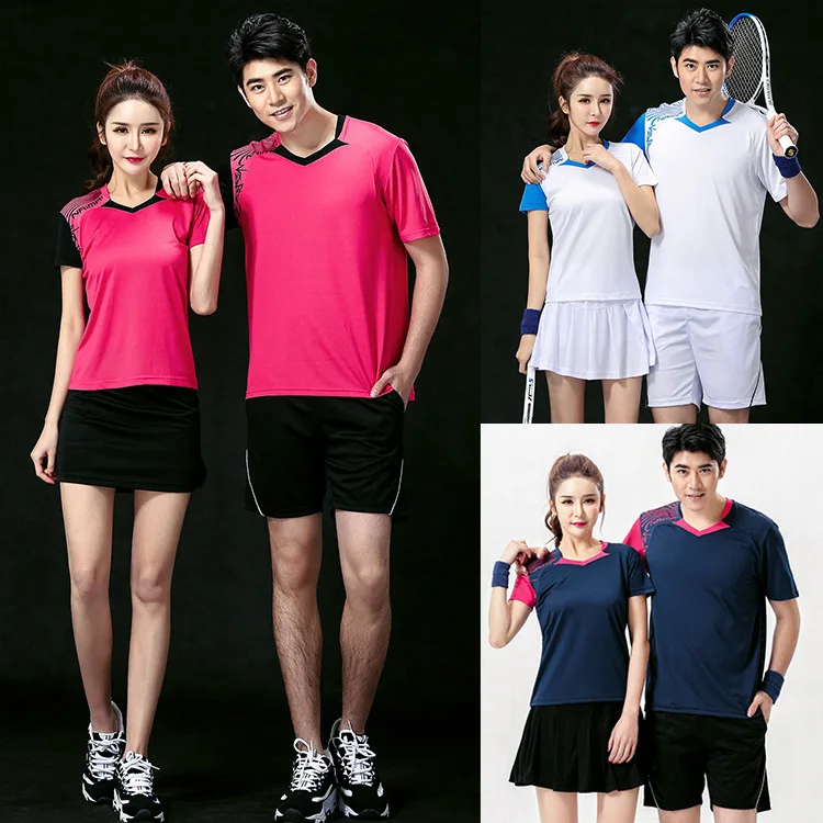 

tenis masculino , couples badminton suits shorts quick-drying , ropa tenis de mesa , shirt ping pong , tennis de table vetement