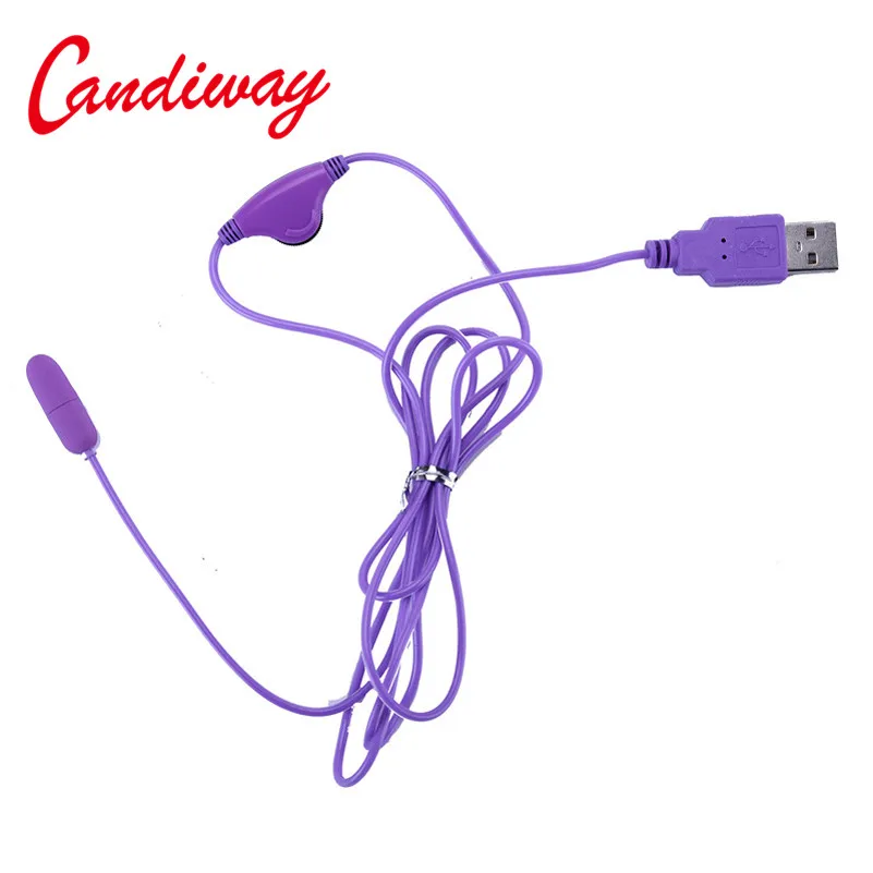 Candiway USB Power маленькая Анальная пробка для уретры вибратор пуля прыгающее яйцо