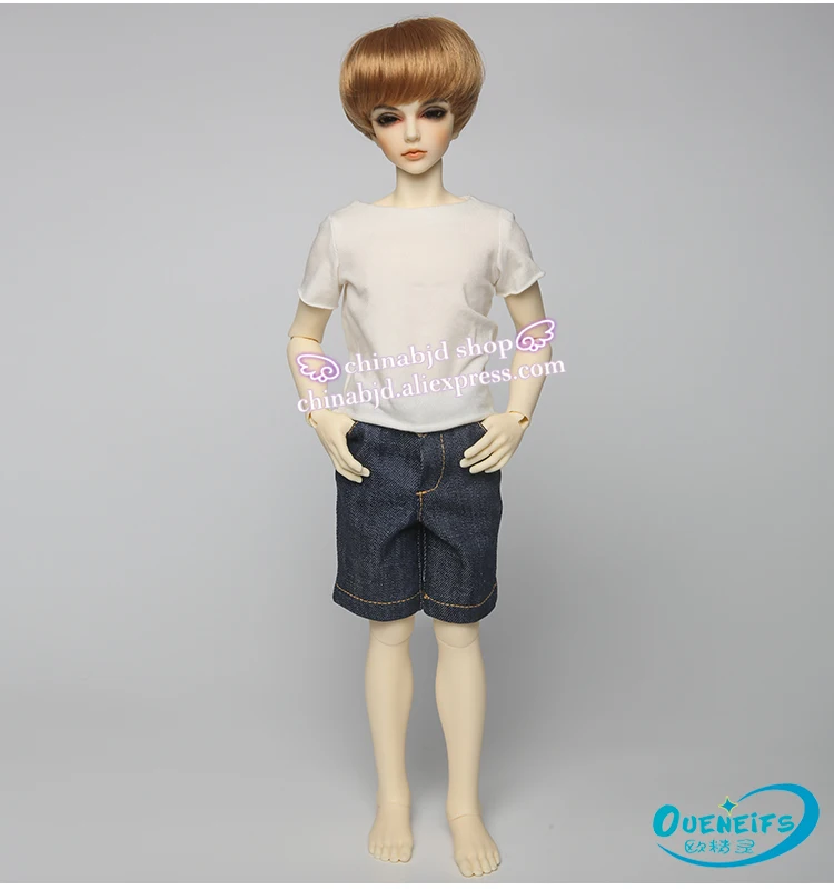 BJD Clothe 1/4 мужская белая футболка и ковбойские брюки или ковбойские шорты для Minifee или Детские Боди YF4 до 68 аксессуары для кукол