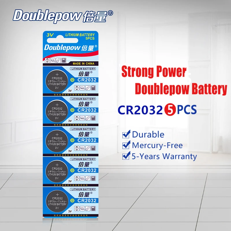 Качество 5 шт./2 карты Doublepow 2032 3 в литиевая батарейка CR2032 CL2023 ECR2032 GPCR2032 OEM приемлемо |