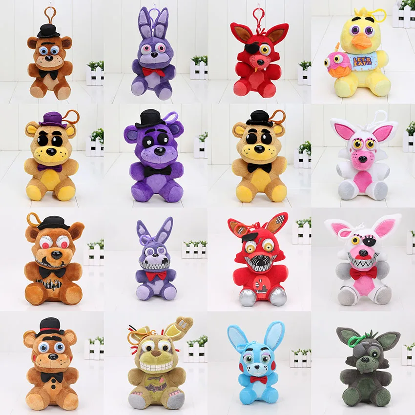 14 см Five Nights At Freddy's FNAF плюшевые Фокси Бонни и Чика Золотой Фредди кошмар Фредди медведь брелок кулон дети плюшевые игрушки