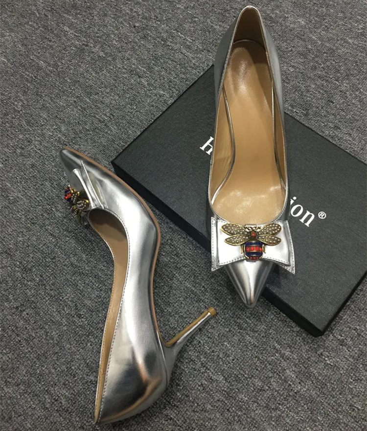 

Fashion women Bow pointed toe high heeled pumps OL dress shoes EU35-41 size BY675