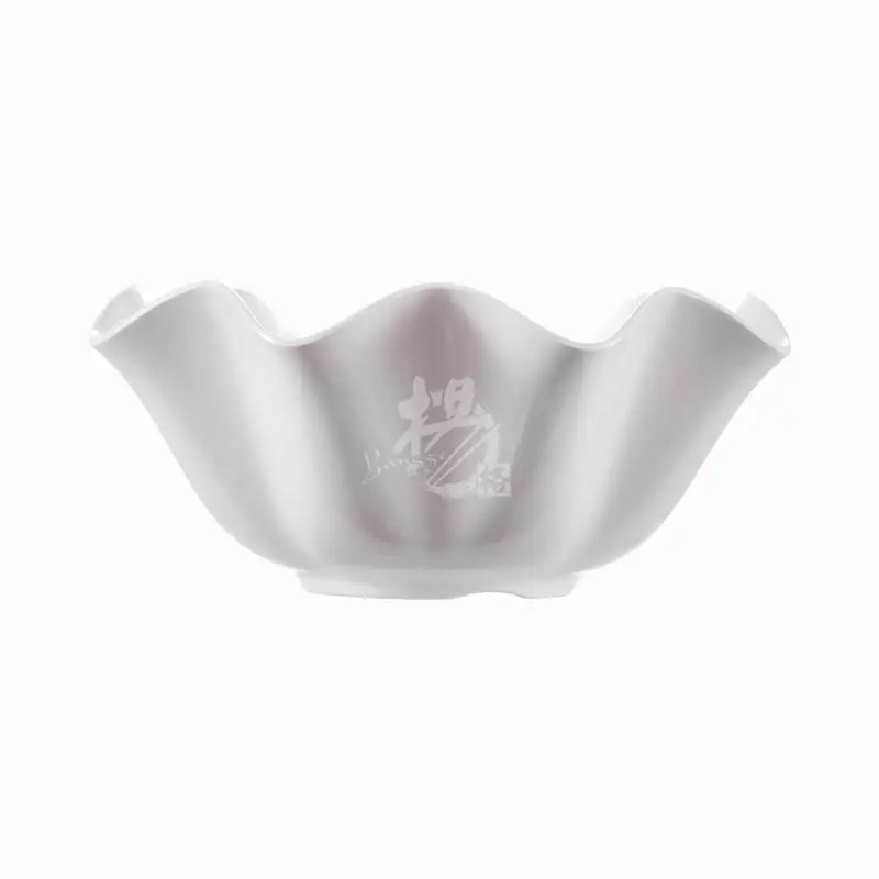 Оптовая продажа китайский белый имитация фарфора Platic Меламин цветок форме лапши