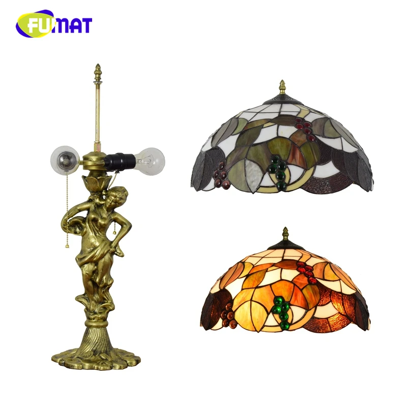 FUMAT Тиффани виноградный Абажур Настольная лампа домашний декор креативное