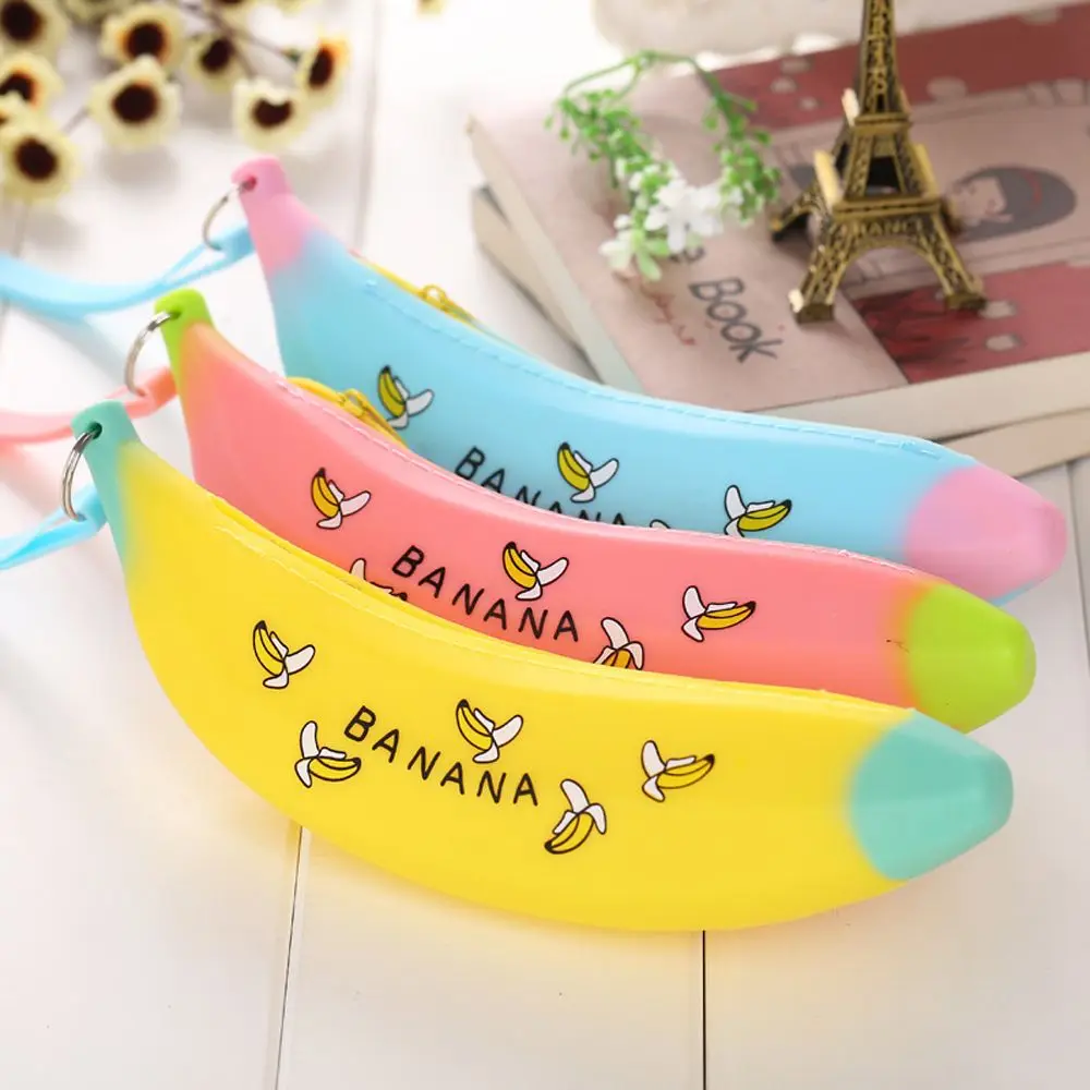 1 шт. силиконовый банан канцелярский карандаш многофункциональная сумка для