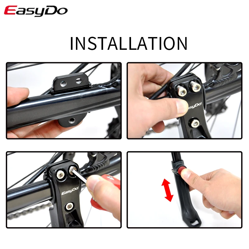 easydo bike kickstand adjustable aluminum alloy bike side kick stand mountain bike parking rack bicycle stand free global shipping