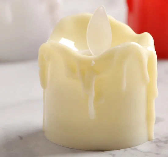 yellow body 6 шт. беспламенный движущийся фитиль светодиодные свечи, на батарейках танцы пламя электронные Tealights для романтического свадебного украшения - Цвет: yellow body