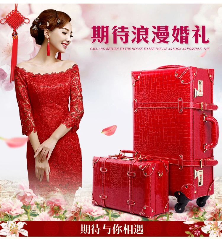 CARRYLOVE Классическая винтажная багажная серия 22/24 дюймов PU сумка и багаж на колесиках фирменный туристический чемодан на вращающихся колесиках