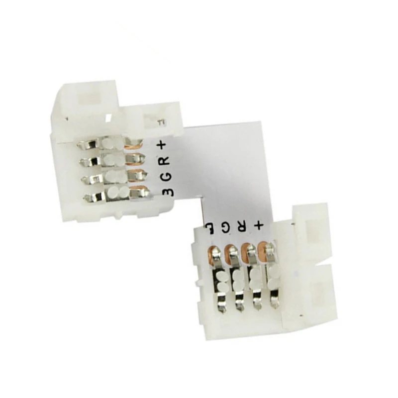 4 контактный светодиодный разъем RGB L образный для подключения угловых