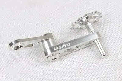 Full Silver Litepro цепное колесо для велосипеда направляющее колесо 42 T овальный диск направляющее устройство для цепи серебро черный красный для складной велосипед BMX - Цвет: Full Silver