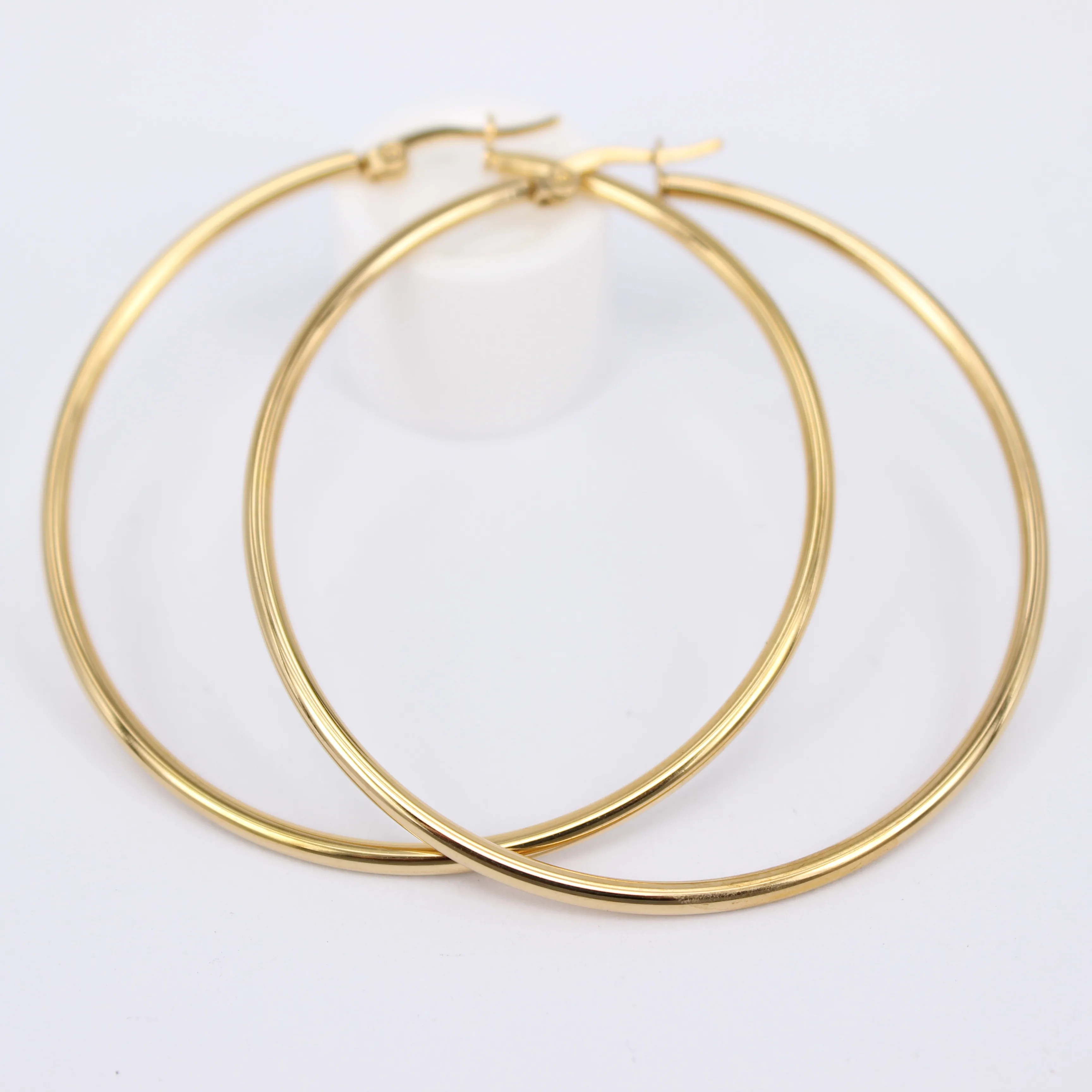 gold color 50mm MGUB популярные серьги 10 мм-100 мм выбор(золото/серебро/розовое золото цвет) для женщин маленькие преувеличенные серьги - Окраска металла: gold color 50mm