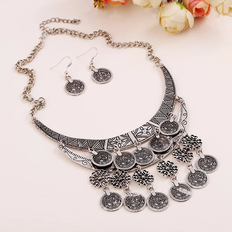 Винтажное ажурное ожерелье LZHLQ многослойное геометрическое с кисточками для