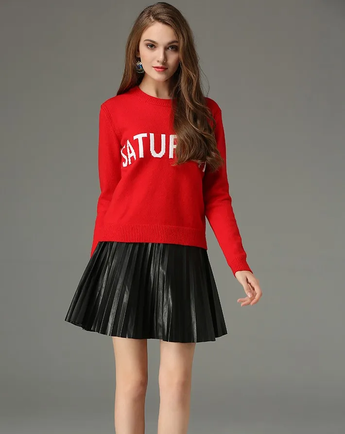 2017 осенне-зимний женский свитер новейший модный брендовый дизайнерский вязаный