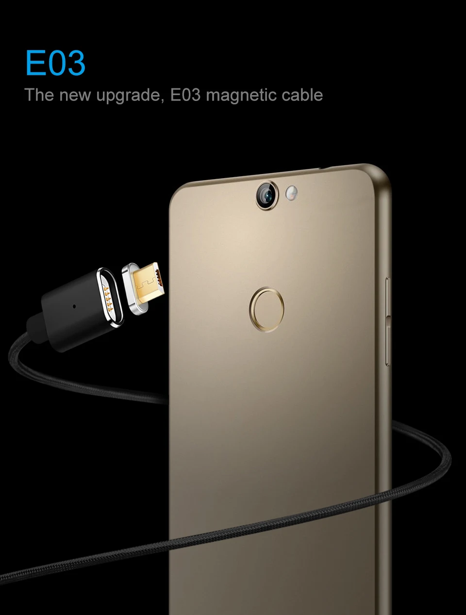 Elough E03 Магнитный кабель для samsung Xiaomi huawei быстрое зарядное устройство для мобильного телефона Магнитный зарядный кабель Micro USB кабель провод