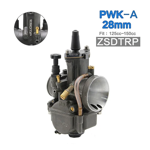 A-28mm Alconstar-21 24 26 28 30 32 34 мм серый серебристый мотоцикл PWK Карбюратор с power Jet Carb для 2 T/4 T двигатель для Kawasaki KTM EXC - Цвет: A-28mm