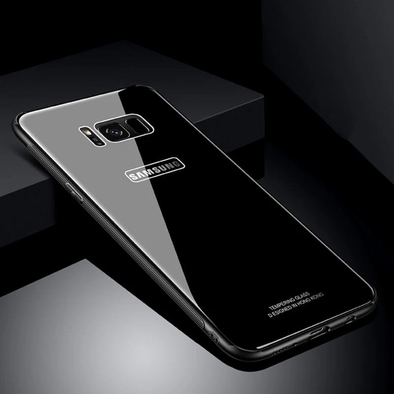 Чехол MAKAVO из закаленного стекла для Samsung Galaxy S8 Plus Note 8 Роскошный Гибридный чехол