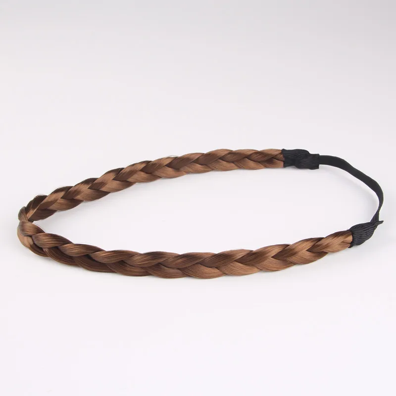 Light Brown AE-CANFLY 1,5 см Ретро парик блонд плетеная повязка на голову синтетические волосы эластичная повязка на голову аксессуары для волос 2I1015 - Окраска металла: Light Brown