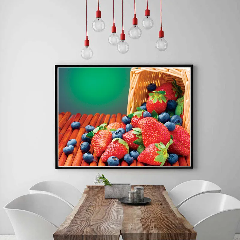 OUYIJIA клубника черника 5D DIY Алмазная картина полностью квадратная вышивка для