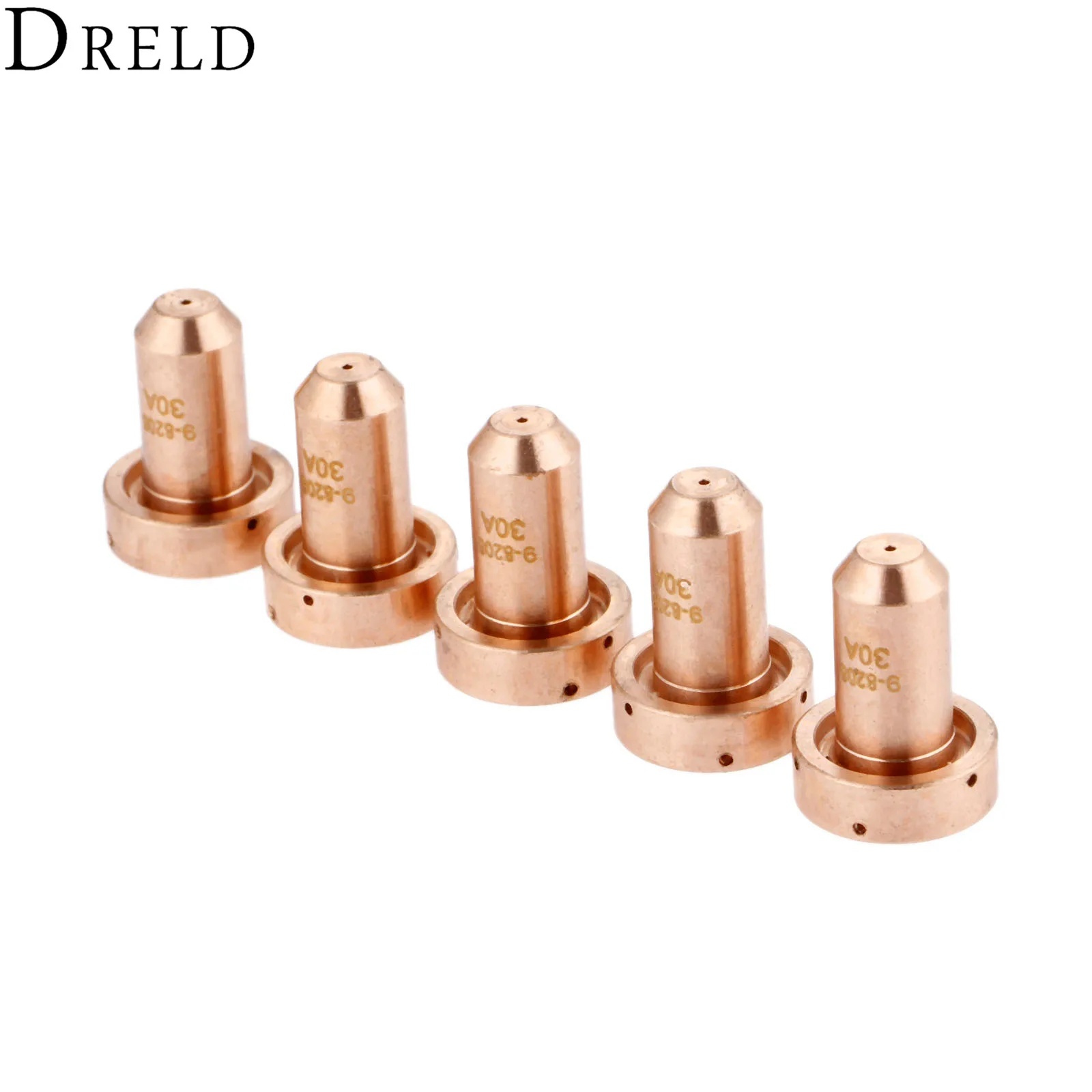 DRELD 5 шт. Плазменные насадки 9-8206 режущие насадки подходят для SL60 SL100 плазменный резак фонарь расходные материалы аксессуары 30A сварочные принадлежности