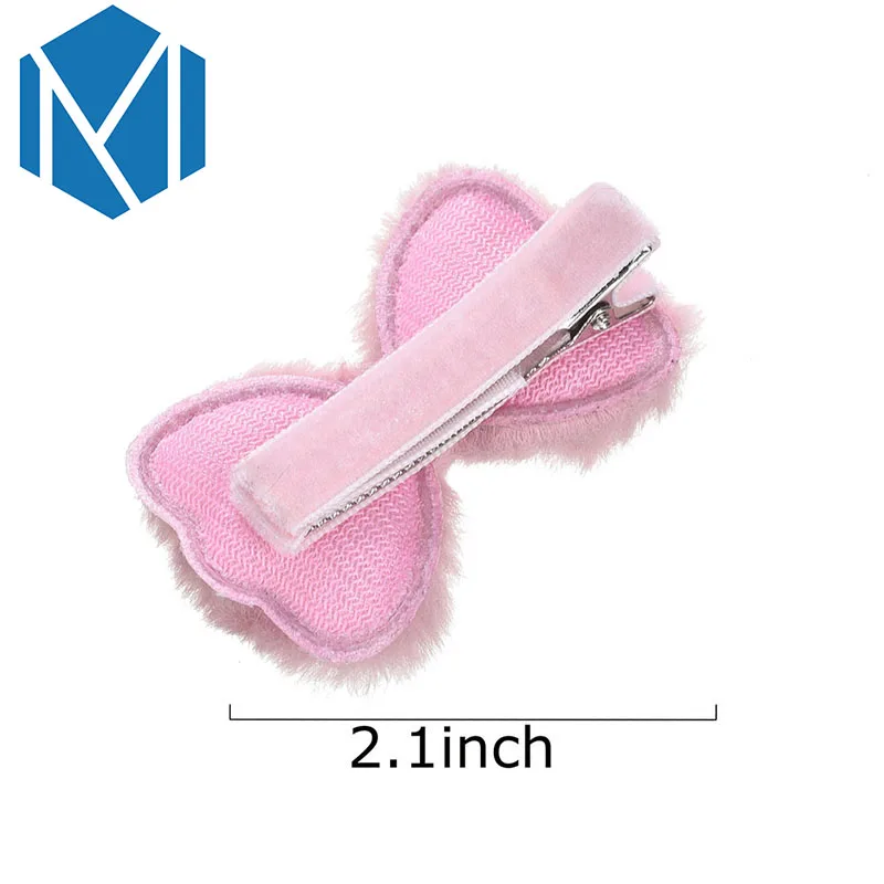 M MISM/1 пара модные зимние детские заколки с бантом для девочек милые однотонные