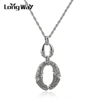 longway ethnic necklace gold color chain necklace vintage full austrian crystal necklaces pendants skull necklace sne140391