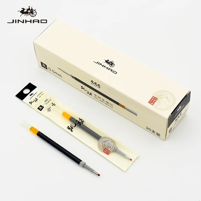 Jinhao 20/упаковка черная синяя красная чернильная гелевая заправка ручка 0 5 мм