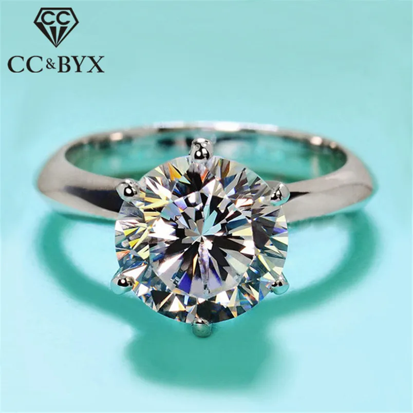 Женское Обручальное Кольцо из белого золота с покрытием серебра 925 пробы |