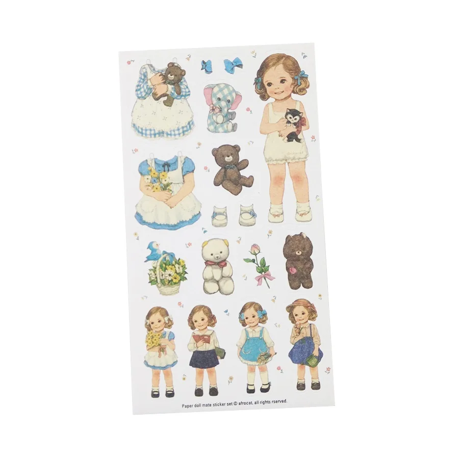 6 листов/упаковка Kawaii Милая мультяшная девушка бумажная наклейка дневник примечание Украшение Наклейка подарок многофункциональная бумажная наклейка s Скрапбукинг