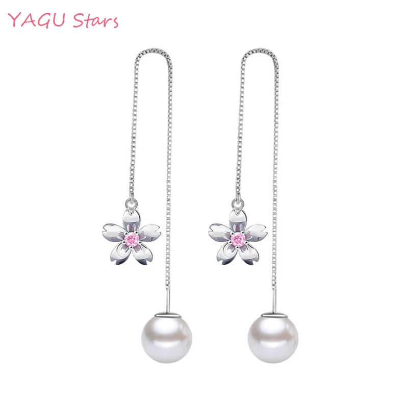 Изысканные серьги-капли из стерлингового серебра 925 пробы Женская циркониевая