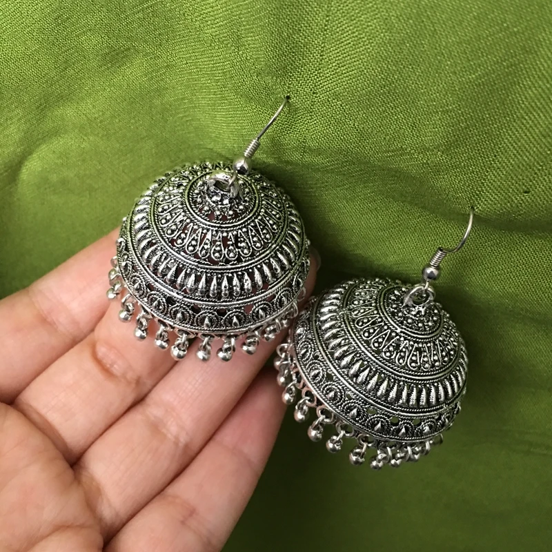 Jhumki индийские женские ювелирные изделия для ушей pusheen серебряные кольца для больших ушей Boho my pending order AliExpress в форме клетки для птицы серьги с кисточками
