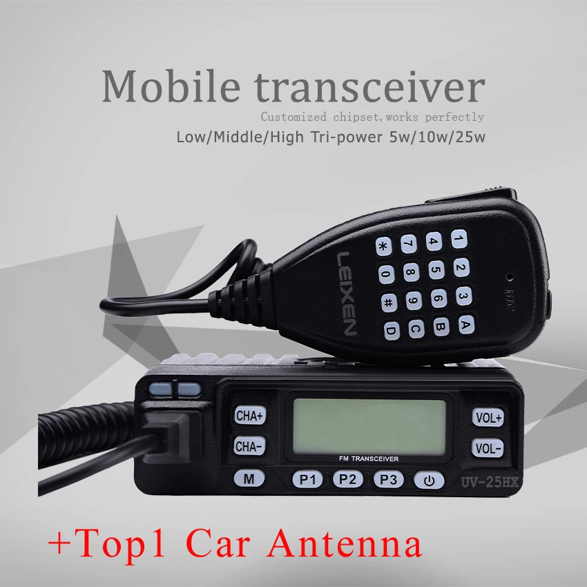 

LEIXEN UV-25HX Mini 25W Mobile Radio Dual band 136-174/400-480MHz Transceiver KT-8900 walkie talkie qyt kt-7900d Z200S Antenna