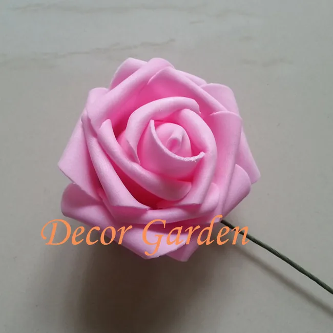 

Wholesale 50PCS 7CM PE Dark Pink Artificial Foam Roses For DIY Wedding Bouquet Wrist Roses Flowers Home Floral Decor