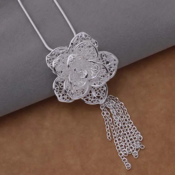 Женская подвеска серебряного цвета AN699 модное Ювелирное Украшение на удачу 925