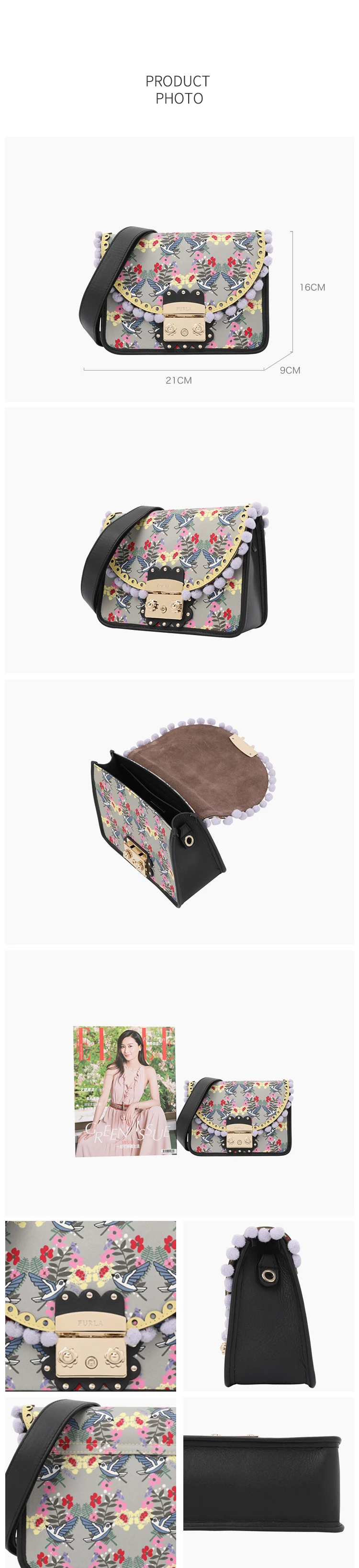 FURLA женщина Метрополис SERENISSIMA S Кроссбоди кожаная сумка BNY0