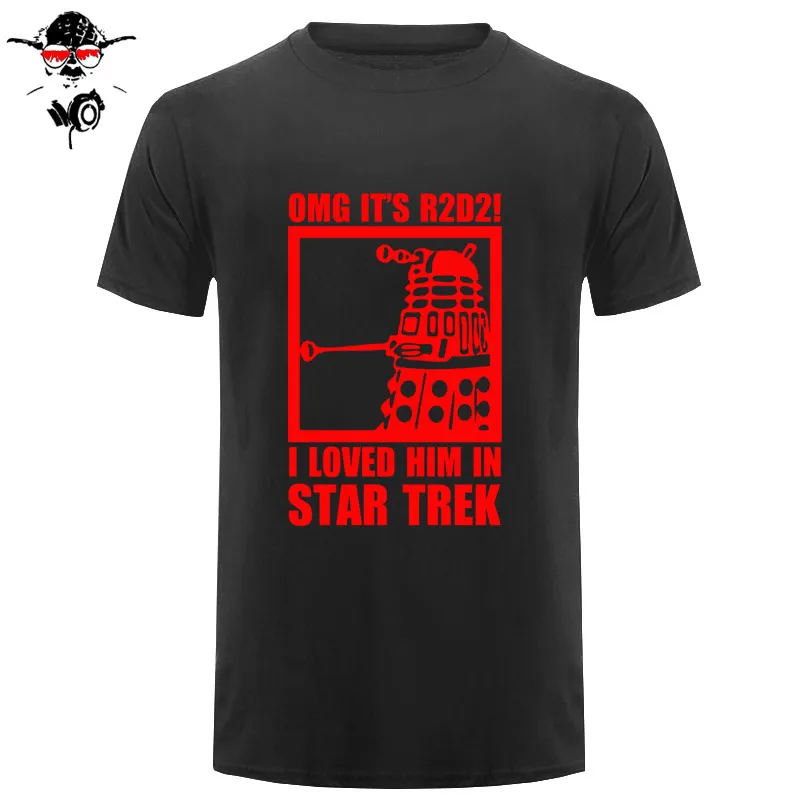Новая летняя забавная футболка OMG It's R2D2 далек Звездные войны Dr Who Trek хлопковая футболка для мужчин - Цвет: 23