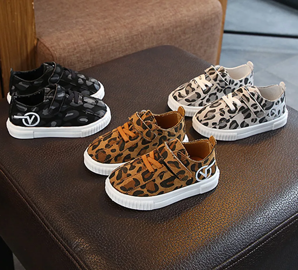 Spring Autumn Sneakers Children Toddler Baby Boys Leopard Print Sneaker Girl Soft Anti-slip Sport Outdoor Kids Shoes T9# | Детская