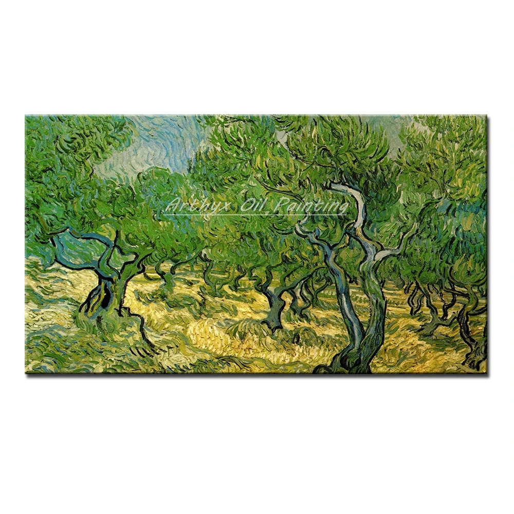

Arthyx Olive Tree Of Vincent Van Gogh Hand Made Reproduction Famous Oil Painting On Canvas Wall Art Pictures For Room Home Decor