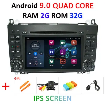 9.0 2G 32G IPS DSP ips Android 9,0 64G 2 din gps для Mercedes Benz Sprinter B200 W209 W169 W169 b-класс W245 B170 Vito W639 A180 A160 W906 PC - Цвет: 9.0 2G 32G IPS