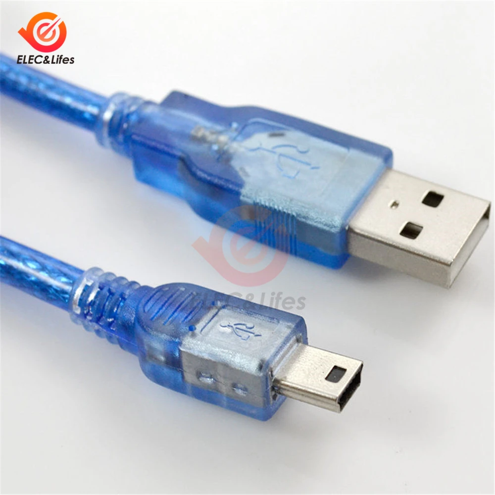 30CM USB Cable for UNO R3/Nano XBEE /MEGA2560/Leonardo/Pro micro/DUE Line Blue High Quality A type USB/Mini USB/Micro USB Port