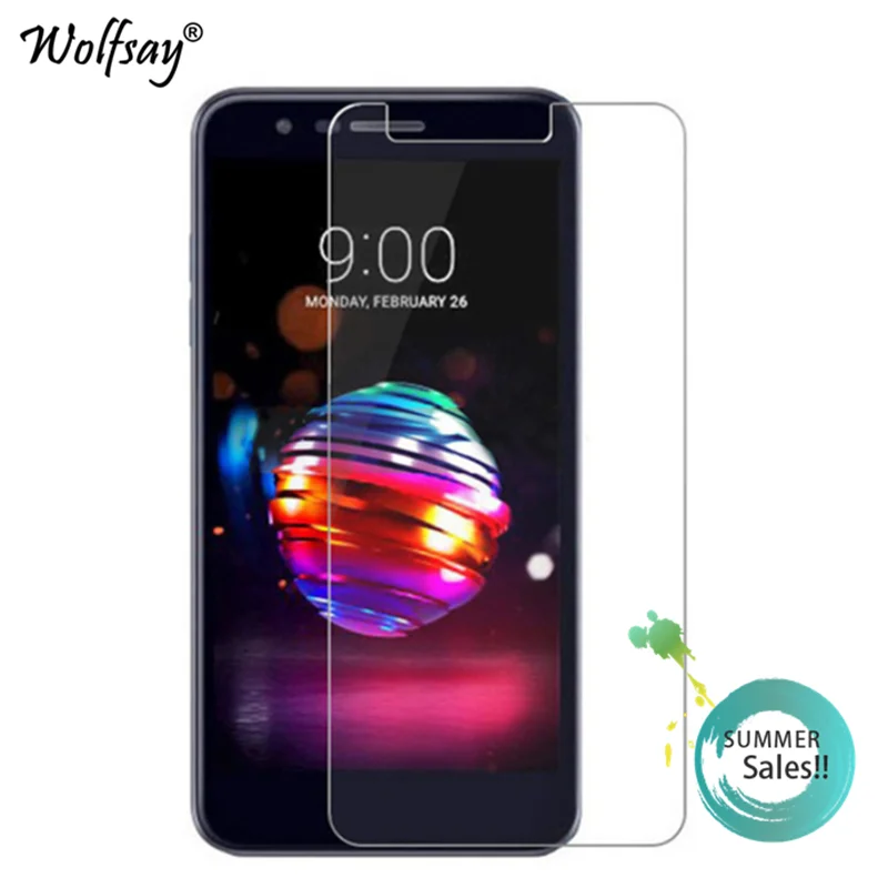 2 шт стекло для LG K10 2018 защита экрана закаленное + защитная пленка Wolfsay 5 3