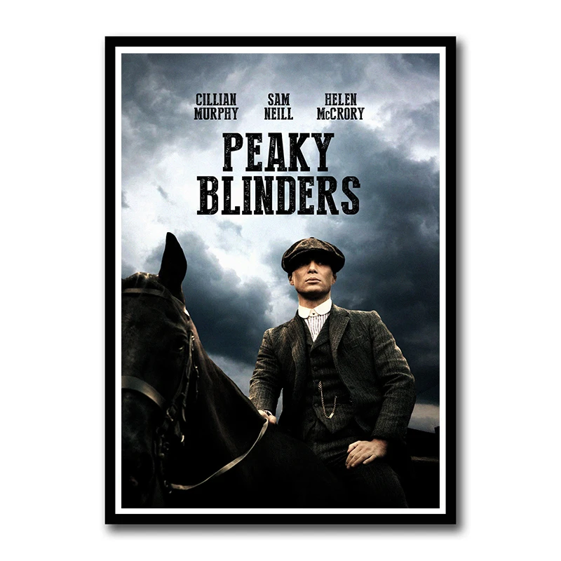 Movie TV Peaky Blinders White Coated Paper Posters Wall Decor Painting for Living Room Home Decoration Frameless