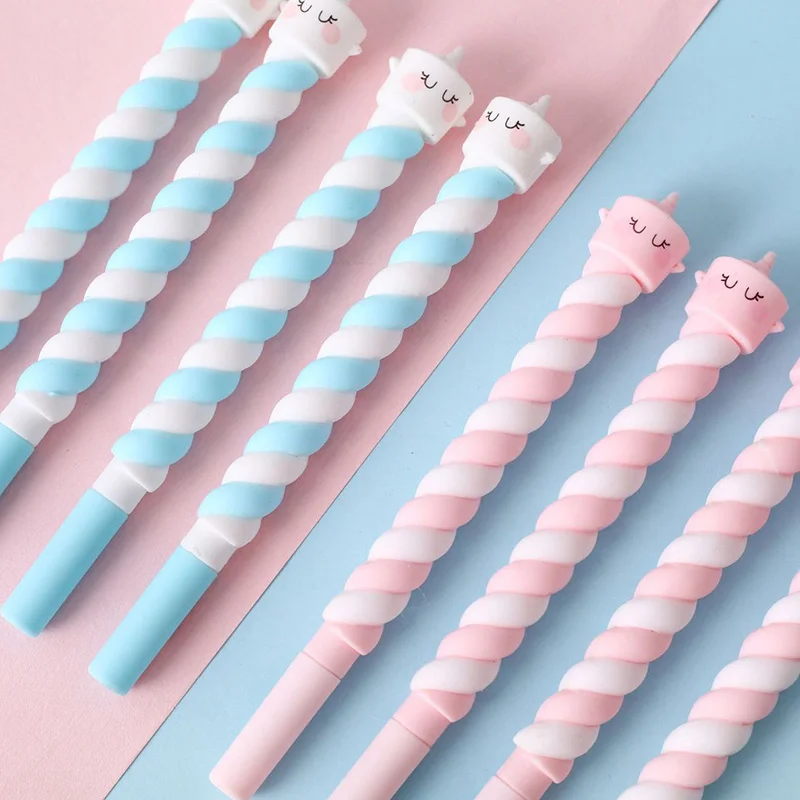 1 шт. милый торт флеш-накопитель в виде единорога Kawaii нейтральные ручки 0,5 мм креативные твист гелевые ручки для детей девочка подарок школьные офисные принадлежности канцелярские принадлежности