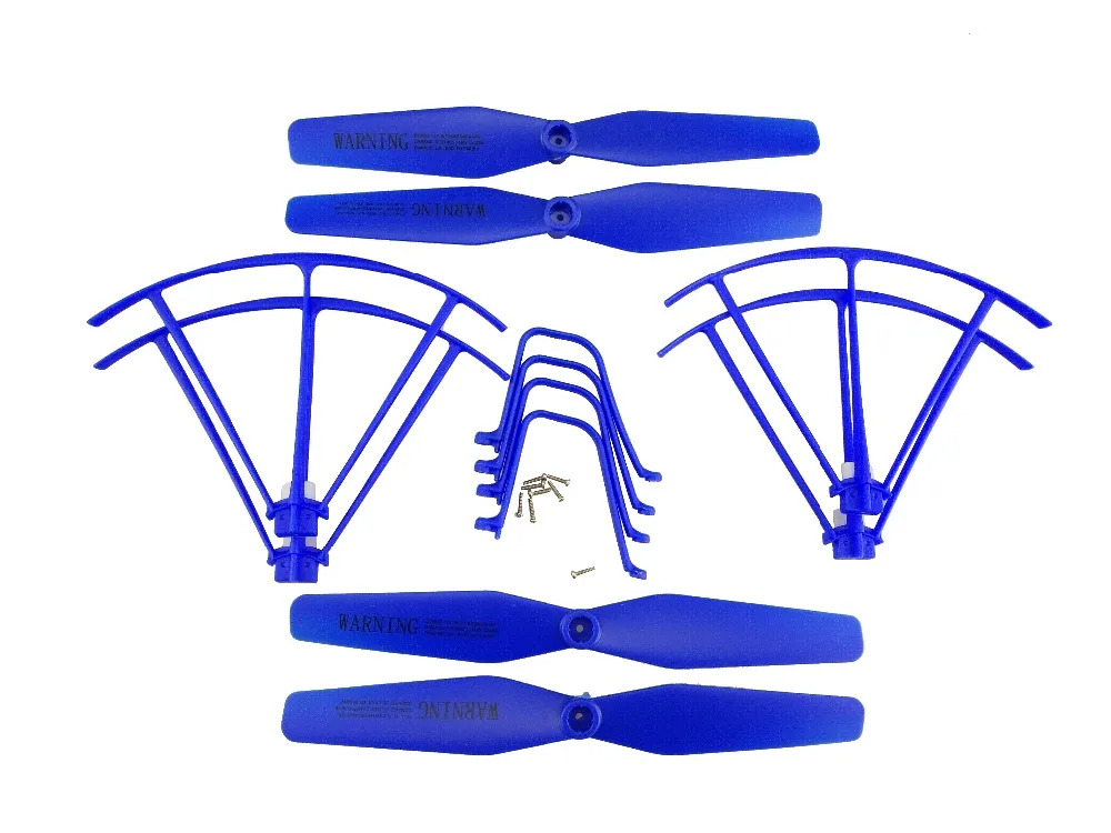 

BLLRC four-row parts SYMA X5UW X5UC helicopter blue-green propeller tripod protection ring sets of accessories