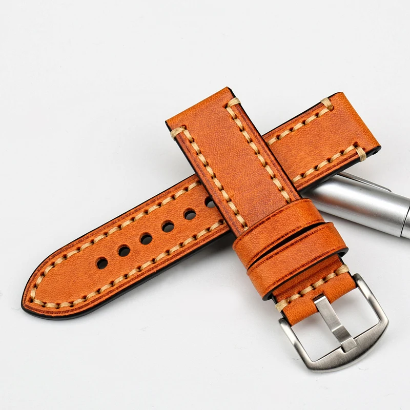 Genuine Leather Strap For Amazfit Samsung Active 2 44mm Gear S3 Bracelet Huawei GT2 Galaxy Watch 4 Classic 3 Watch Accessories